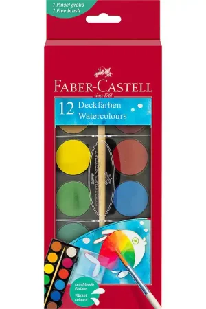 Faber-Castell Aquarel - Aquarel - 12 Kleuren + 1 penseel Bestel Nu