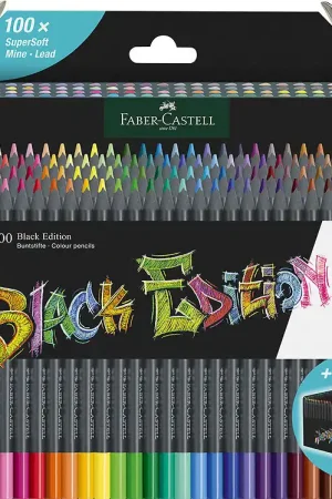 Aanbieding Faber-Castell Kleurpotloden - Driehoekig - Black Editie - 100 st