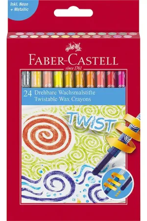 Faber-Castell Kleurpotloden - Draaibaar - 24 stk Korting