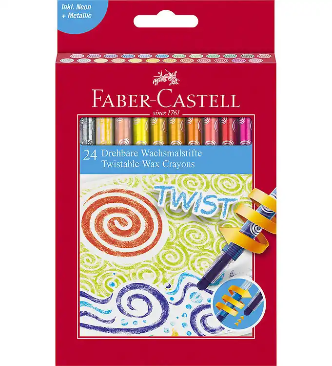 Faber-Castell Kleurpotloden - Draaibaar - 24 stk Korting