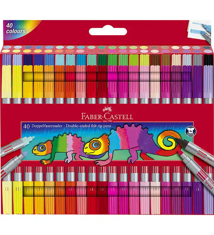 Faber-Castell Markers - Dubbel Dik/dun - 40 stk Nieuw
