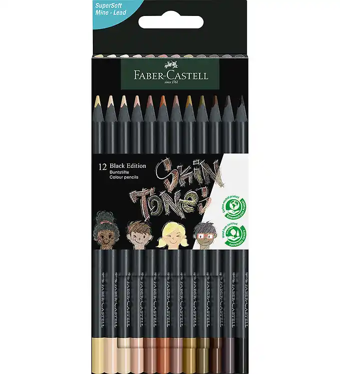 Faber-Castell Kleurpotloden - Driehoekig - Black Editie - 12 stk Gecertificeerd