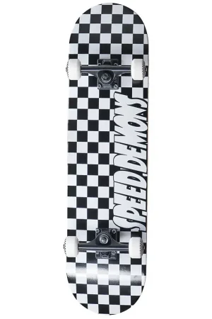 Speed Demons Skateboard - 7,5" - Checkers Compleet - Zwart/Wit Gereduceerde Prijs