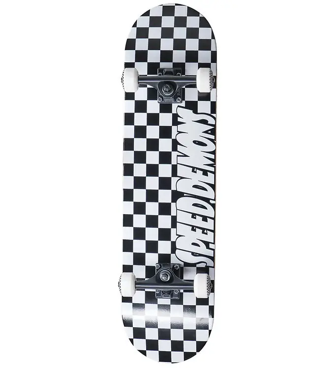 Speed Demons Skateboard - 7,5" - Checkers Compleet - Zwart/Wit Gereduceerde Prijs