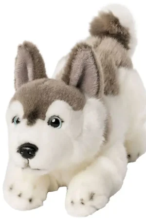Living Nature Knuffel - 23x15 cm - Husky Speelse Puppy - Grijs Shop Nu
