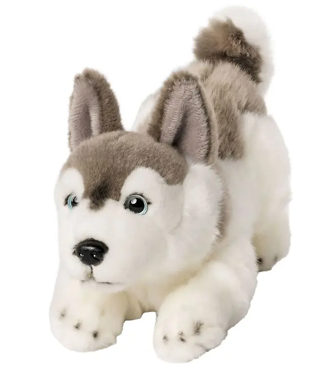 Living Nature Knuffel - 23x15 cm - Husky Speelse Puppy - Grijs Shop Nu