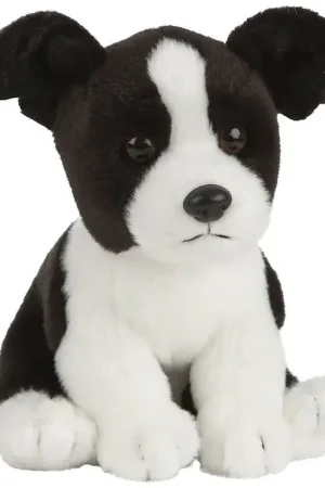 Nieuw Living Nature Knuffel - 21x13 cm - Border Collie puppy - Zwart/W