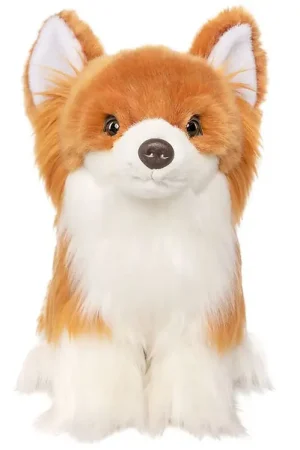 Living Nature Knuffel - 27x23 cm - Langharige Chihuahua - Oranje Beperkt Aanbod