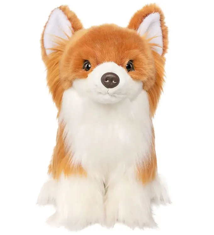 Living Nature Knuffel - 27x23 cm - Langharige Chihuahua - Oranje Beperkt Aanbod