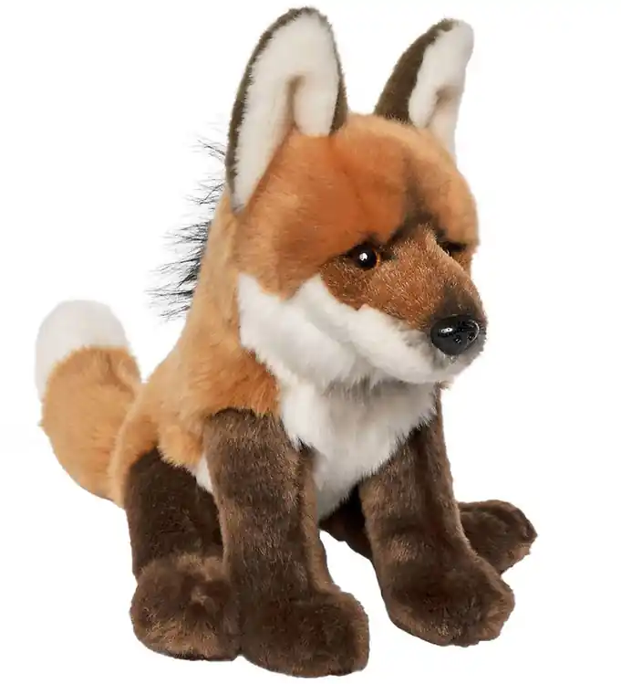 Living Nature Knuffel - 35x28 cm - Mankewolf - Oranje/Bruin Op = Op
