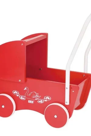 Krea Poppenwagen - Hout - Rood Hoge Kwaliteit