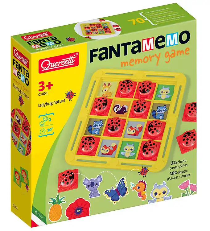 Quercetti Memory Spel - Fantamemo - Lieveheersbeestjes - 01051 Koop Vandaag