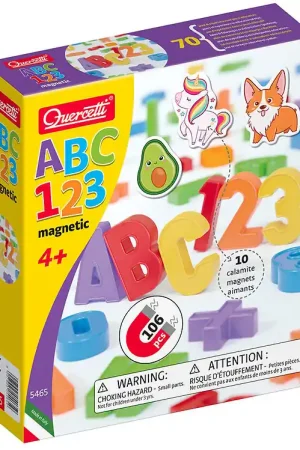 Gereduceerde Prijs Quercetti Magneten - ABC/123 - 106 Onderdelen - 5465