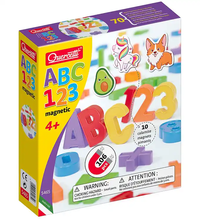 Gereduceerde Prijs Quercetti Magneten - ABC/123 - 106 Onderdelen - 5465