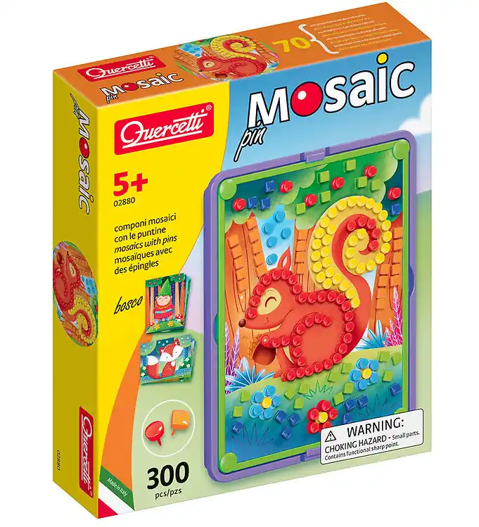 Quercetti Mozaïekspeld - Speld - Bos - 300 Onderdelen - 02880 Exclusieve Aanbieding