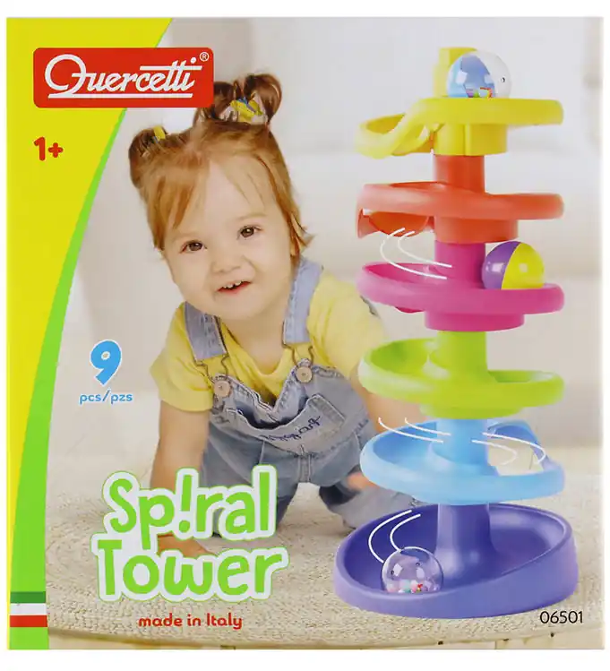 Nieuw Quercetti Knikkerbaan - Spiral Toren - 10 Onderdelen - 6501