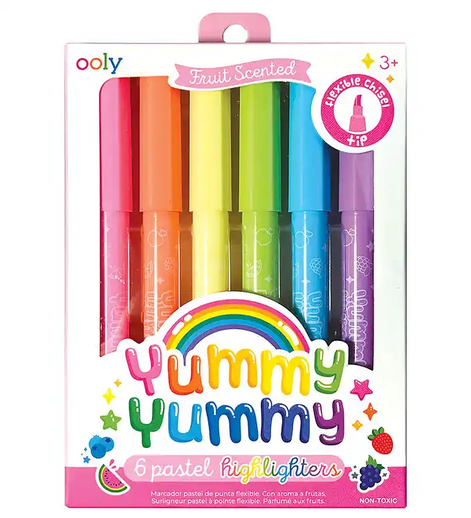Fabrieksprijs Ooly Highlighter m. Fruitgeur - 6 stk - Yummy+ Yummy+