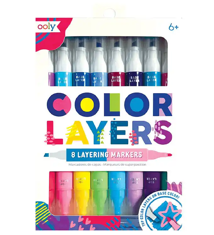 Ooly Dubbelzijdig Markers - 8 stk - Kleurlagen Shop Nu