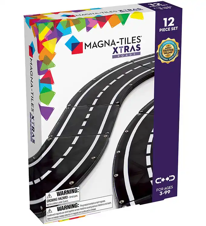 Magna-Tiles Magneetset - XTRAS Roads - 12 Onderdelen Voordeelprijs