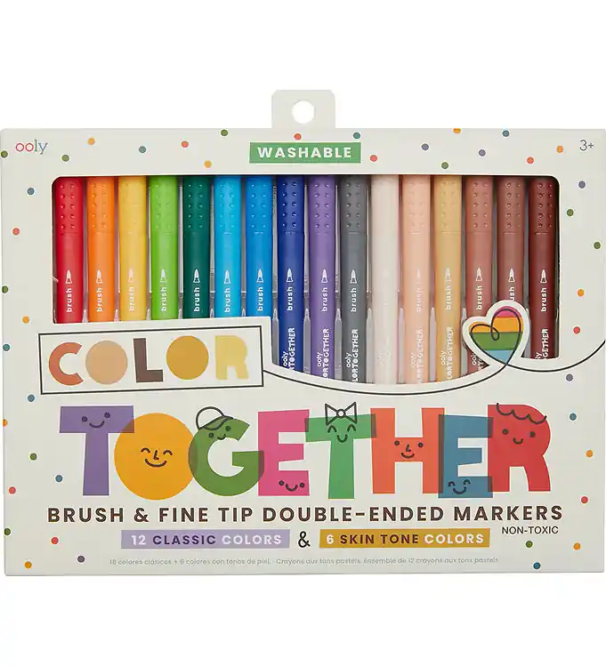 Koopje Ooly Dubbelzijdig Markers - 18 stk - Samen kleuren