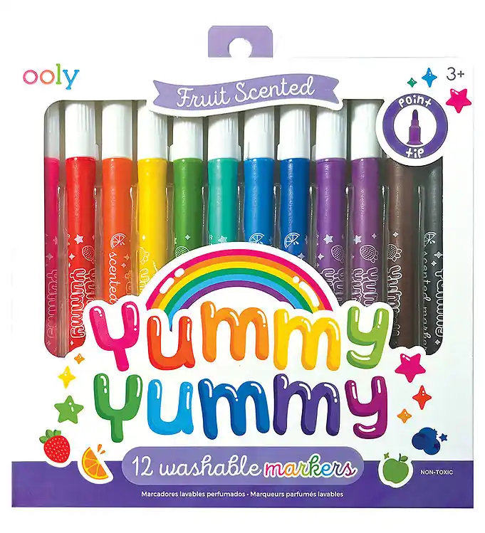 Ooly Markers m. Fruitige geur - 12 stk - Yummy+ Yummy+ Gecertificeerd
