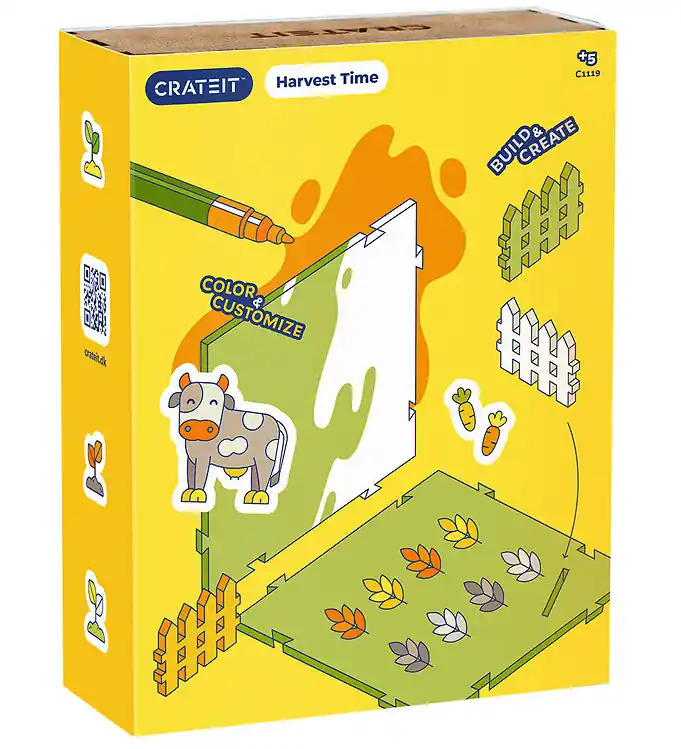 Seizoensaanbieding Crateit Creatieve Speelset - De boerderij - Hout - Velden Geoogs