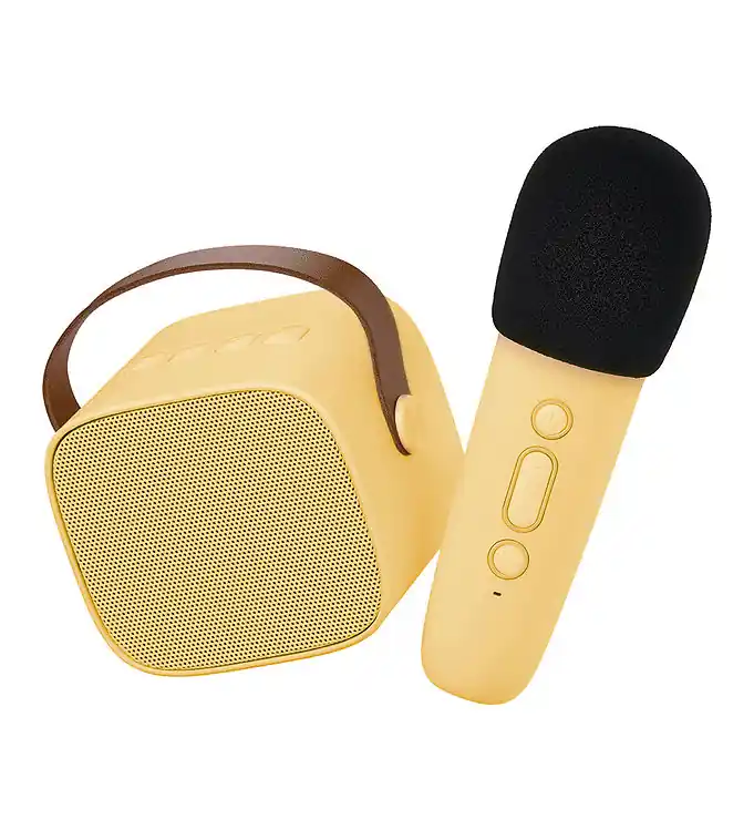 Snelle Levering Lalarma Luidspreker m. Microfoon - Draadloos - Karaoke - Geel