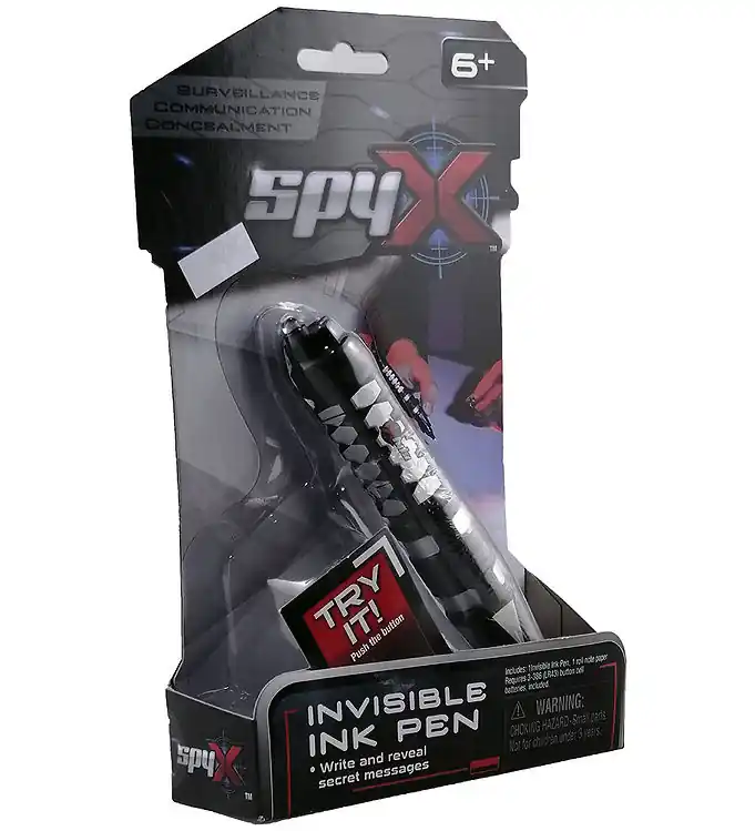 Goedkoop SpyX - Invisible Ink Pen - Zwart/Zilver