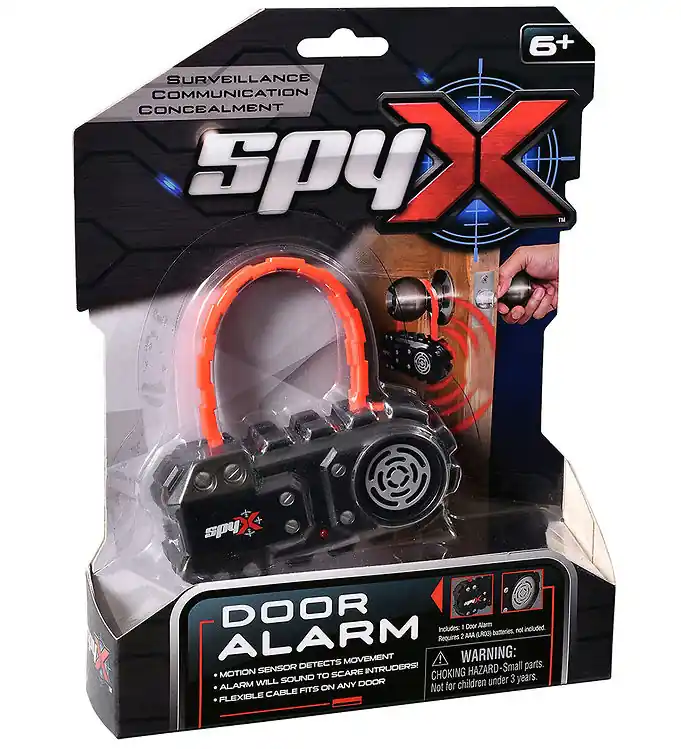 SpyX - Deuralarm - Zwart/Zilver/Rood Beperkt Aanbod