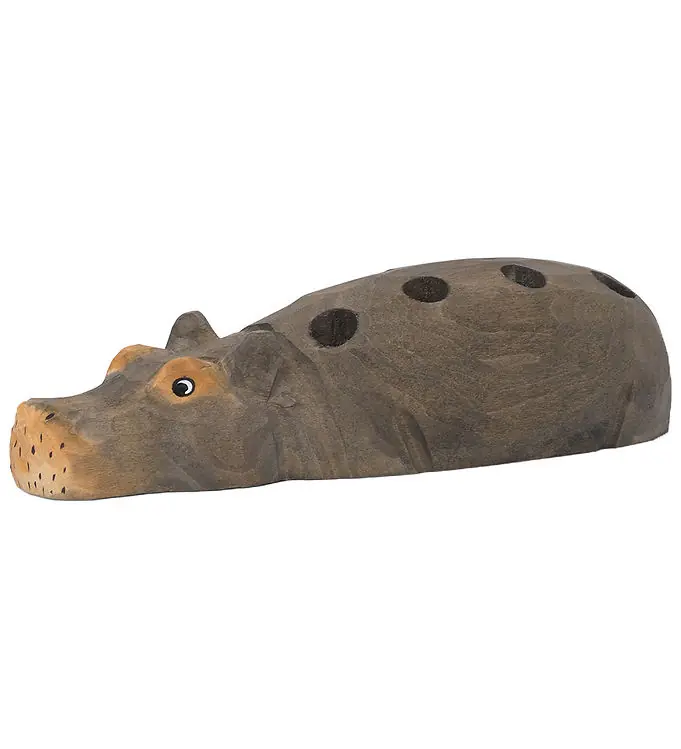 ferm Living Potloodhouder - Nijlpaard - 19x7x4,5 cm - Handgesned Lage Kosten