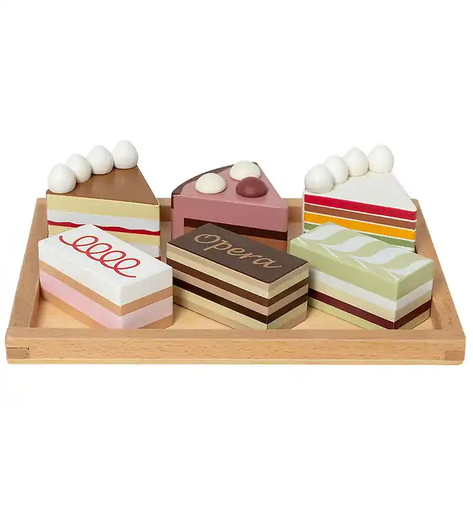 Shop Nu MaMaMeMo Speelgoedeten - Laagjescake op een bord - Hout