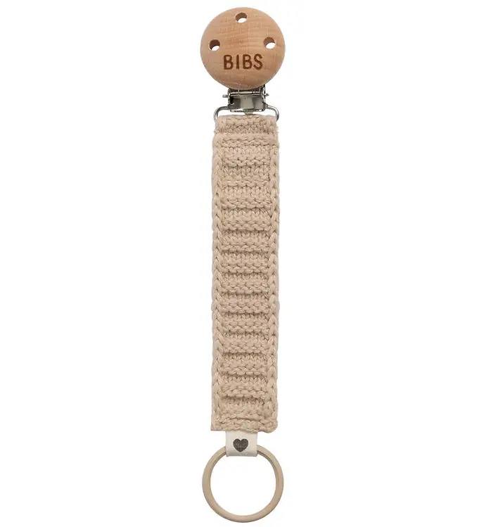 Express Levering BIBS Speenketting - Gehaakt - Vanilla