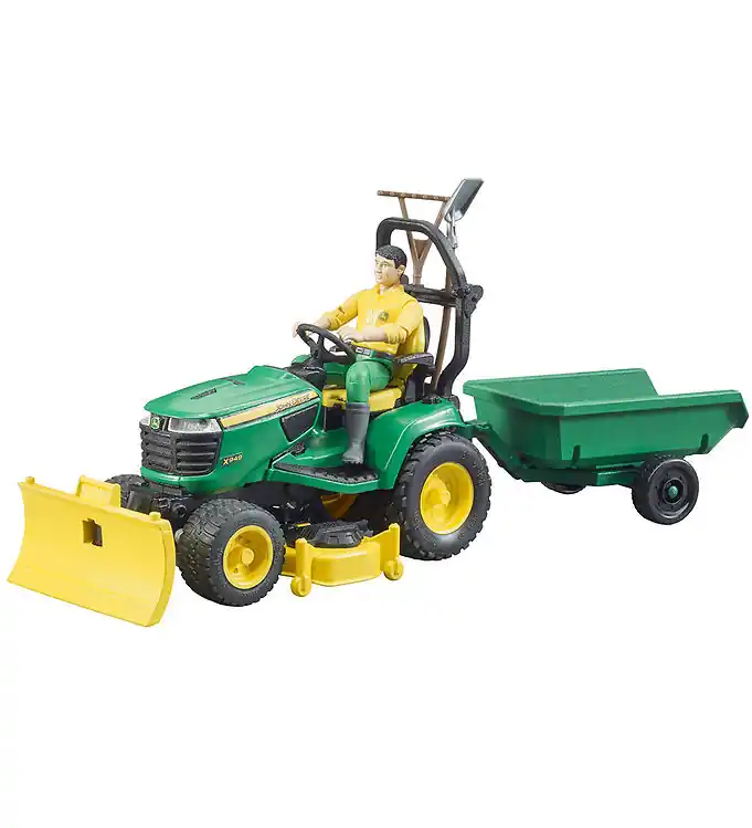 Bruder Tuintractor - b-world - John Deere m. Aanhangwagen - 6210 Voordeelprijs