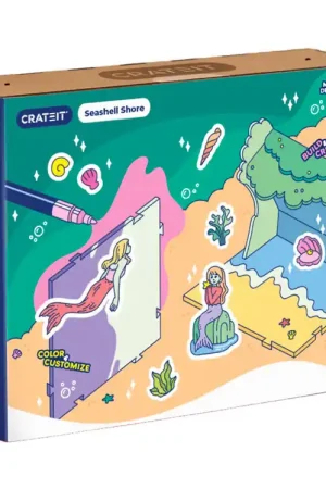 Direct Beschikbaar Crateit Creatieve Speelset - The Little Mermaid - Hout - Mosselk