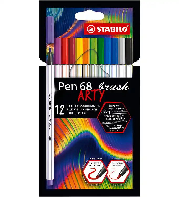 Gecertificeerd Stabilo Markers - Pen 68 Brush Arty - 12 st. - Multicolour