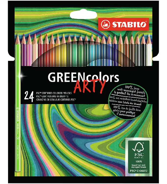 Bestseller Stabilo Kleurpotloden - GroeneKleuren Arty - 24 st. - Multicolou