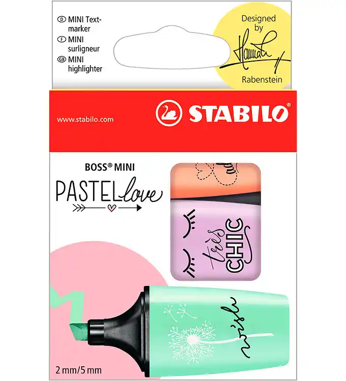 Rechtstreeks Van De Fabrikant Stabilo Markeerstiften - Mini Pastel - 3 stk - Meerkleurig