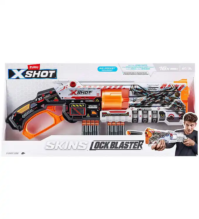 Gecertificeerd X-SHOT Schuimpistool - Skins Lock Blaster m. Schuimpijlen