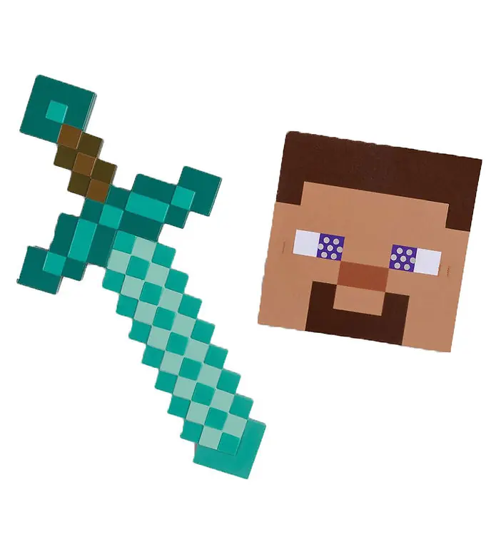 Snelle Levering Disguise Verkleedkleren - Minecraft Zwaard & Misschien