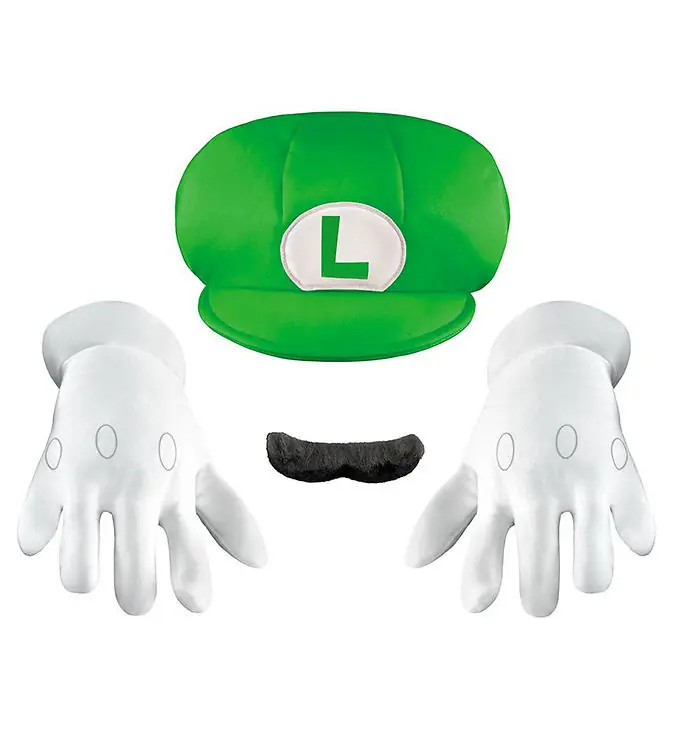 Laatste Versie Disguise Kostuum - Luigi-hoed m. Snor en Handschoenen