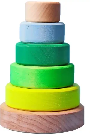 Beperkt Aanbod Grimms Stapeltoren - Hout - Klein - Neon Groen