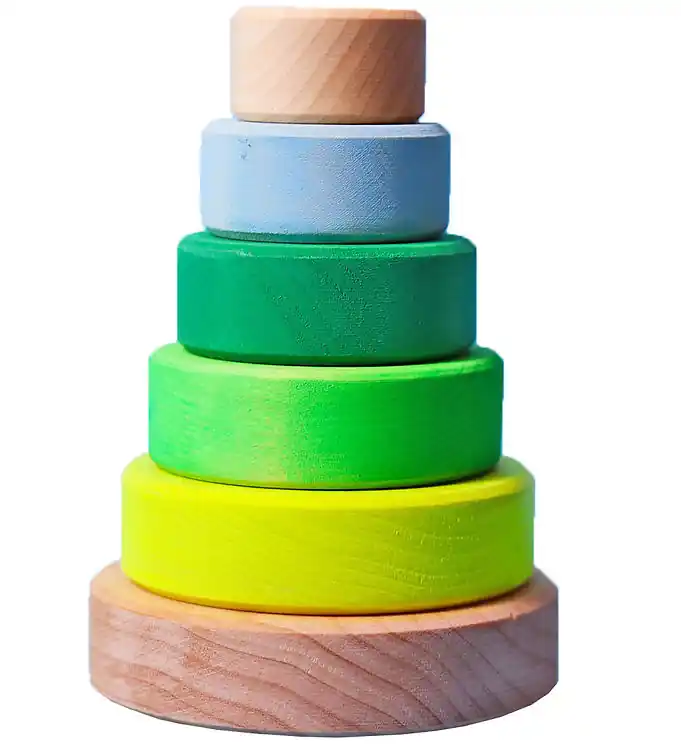 Beperkt Aanbod Grimms Stapeltoren - Hout - Klein - Neon Groen