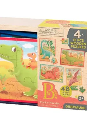 B. toys Puzzel - 4x12 - Dino Populair