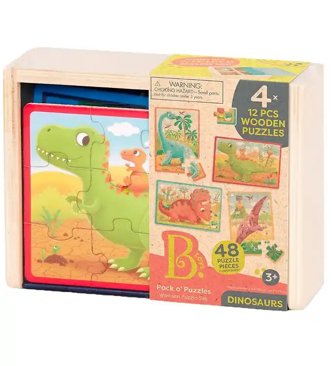 B. toys Puzzel - 4x12 - Dino Populair