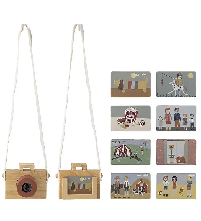 Seizoensaanbieding Bloomingville Mini Speelgoedcamera - Hout - Dalton - Naturel