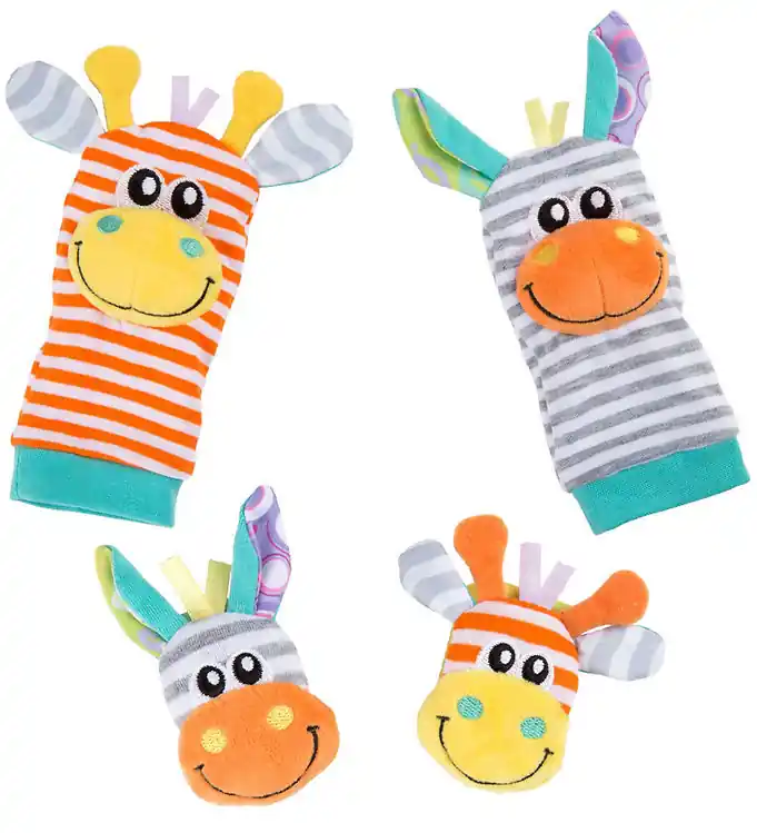 Actieprijs Playgro Activiteitenspeelgoed - Rammelaarsokken en polsrammelaar