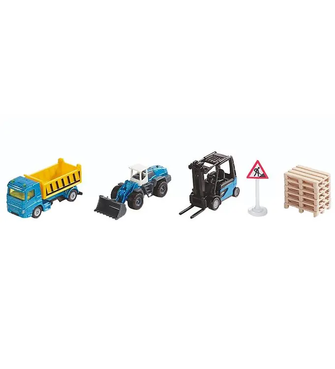 Siku Cadeauset - 11 Onderdelen - 8 cm - Bouwwerf Gereduceerde Prijs