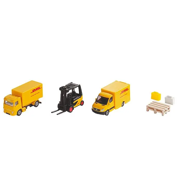 Siku Cadeauset - 7 Onderdelen - 8 cm - DHL Logistiek Set Direct Beschikbaar