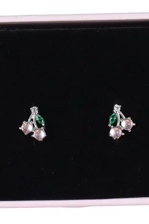 MillaVanilla Oorbellen - Kers - Zilver/Roze Populair