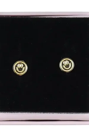 Korting MillaVanilla Oorbellen - Smiley - Goud